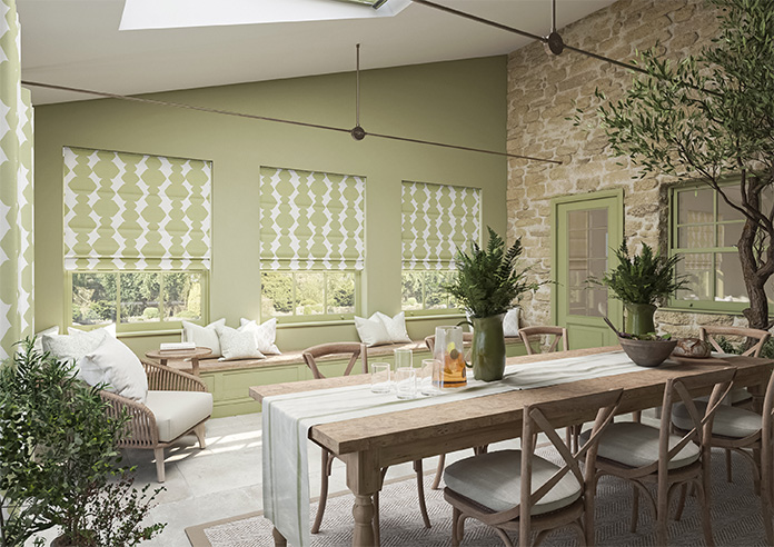 Construct, Grass Green - Motorised Roman Blind - Image 6